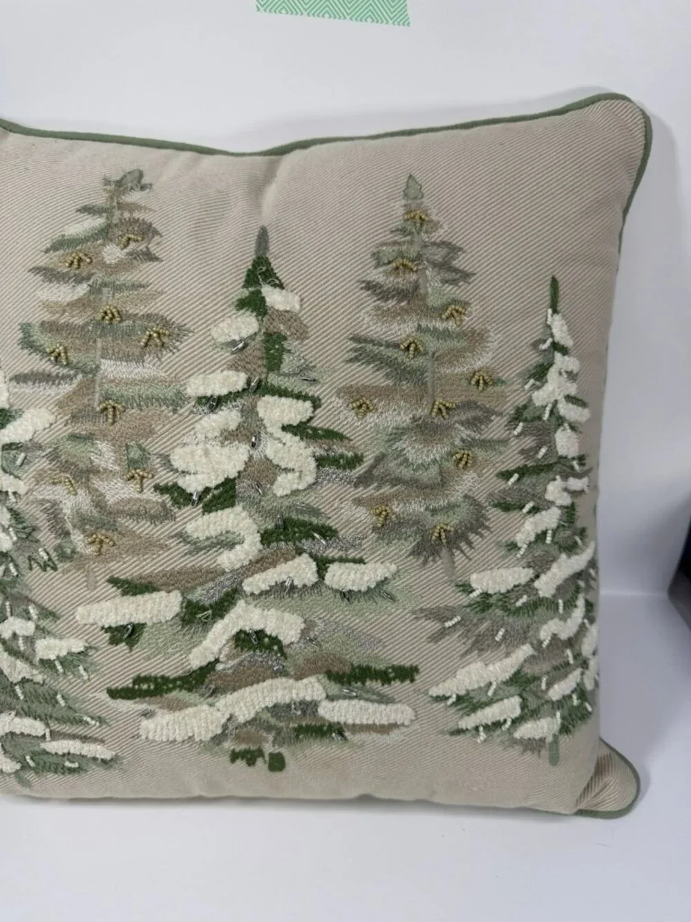 World Market Evergreen Trees Throw Pillow 17